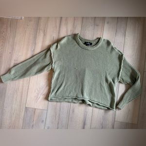 Green Crop Sweater